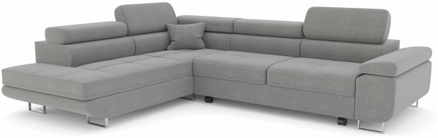 Stylefy Marokko Ecksofa Dunkelgrau Strukturstoff INARI Links Bild 1