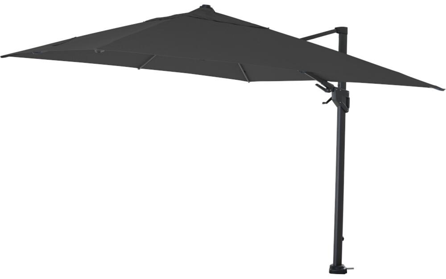 SIENA GARDEN Bosco N+ Ampelschirm anthrazit/anthrazit 300x300 cm Gestell Aluminium anthrazit, Bezug 100% Polyester, 280g/m² in anthrazit-meliert, UPF 50+ Bild 1