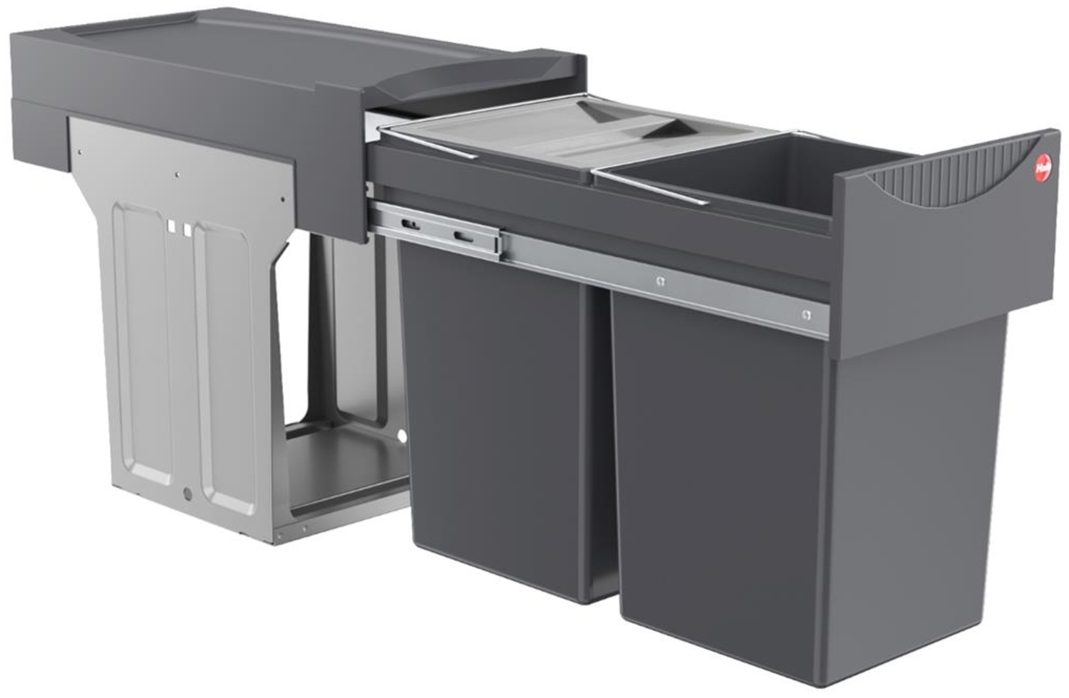 Hailo Abfallsammler 3666102 TA Swing Tandem 2x 15 L PlusBioDeckel Bild 1