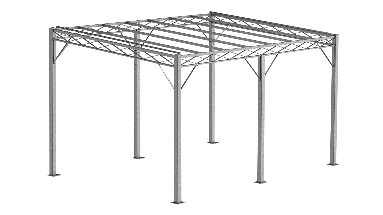 ELEO Pergola rechteckig Sicilia 4 x 3 m feuerverzinkt Bild 1