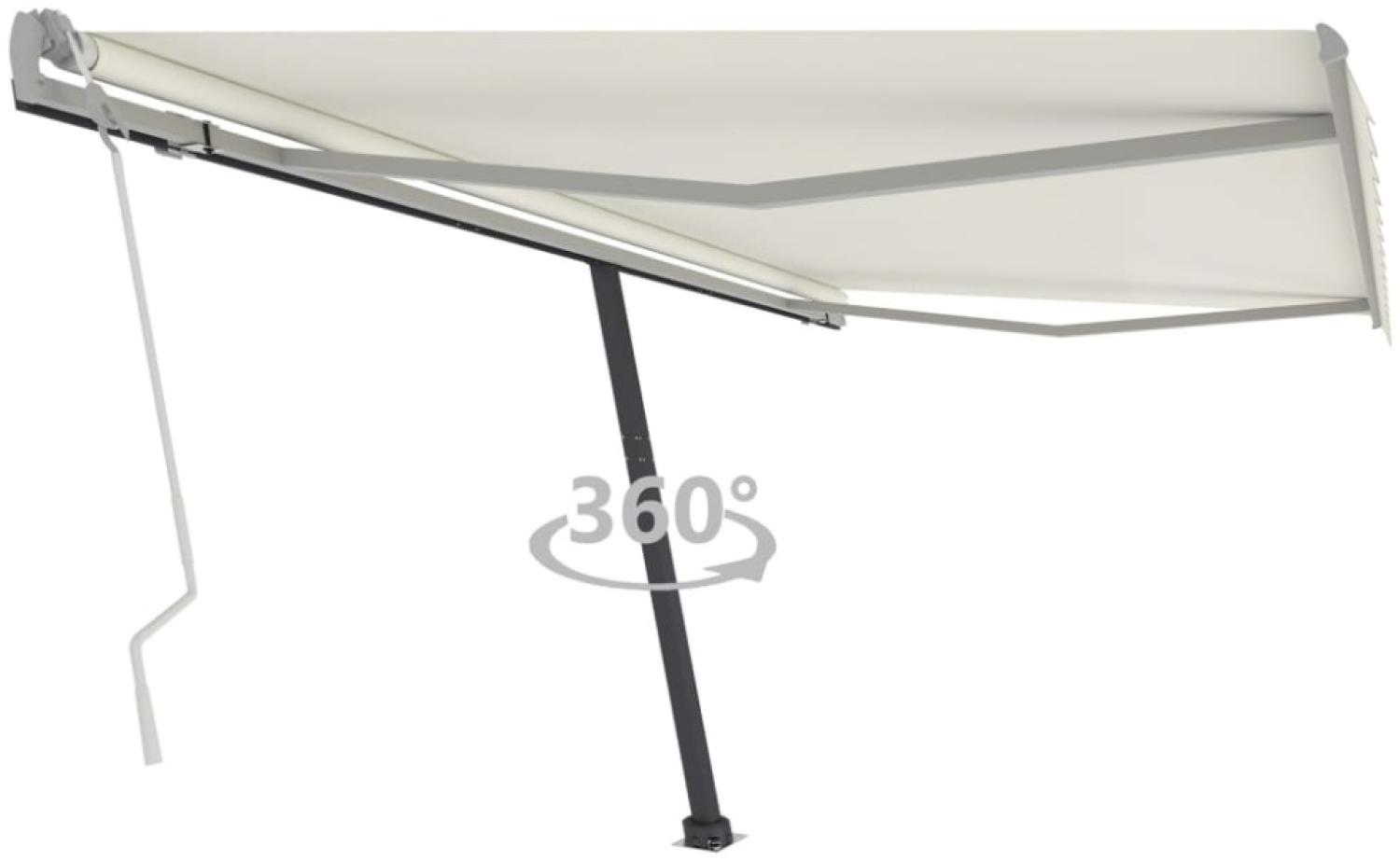 vidaXL Standmarkise Manuell Einziehbar 450x300 cm Creme 3069757 Bild 1