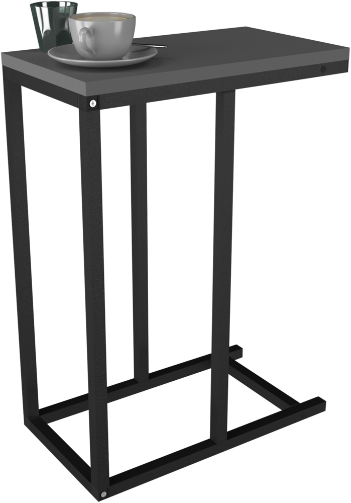 VCM Beistelltisch & Couchtisch Insasi 919068 Anthrazit H. 63 x B. 26 x T. 46 cm Bild 1