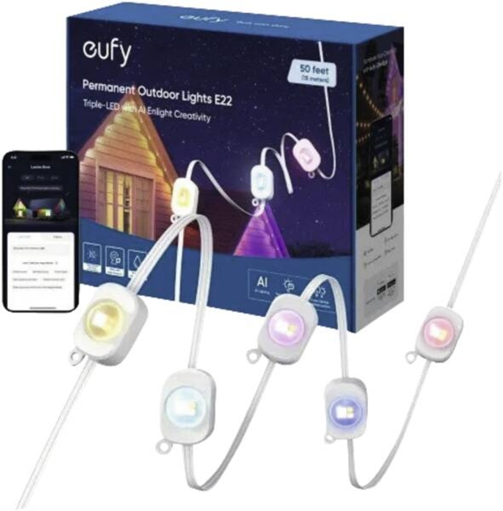 Eufy Permanent Outdoor Light, 15m Leichte Dekorationskette Bild 1