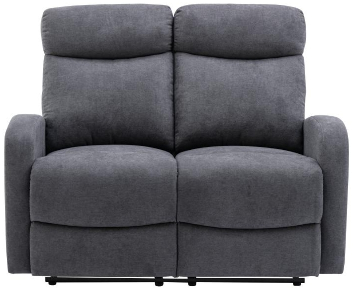 Vente-unique - Relaxsofa 2-Sitzer - Stoff - Grau - EVELYN Bild 1