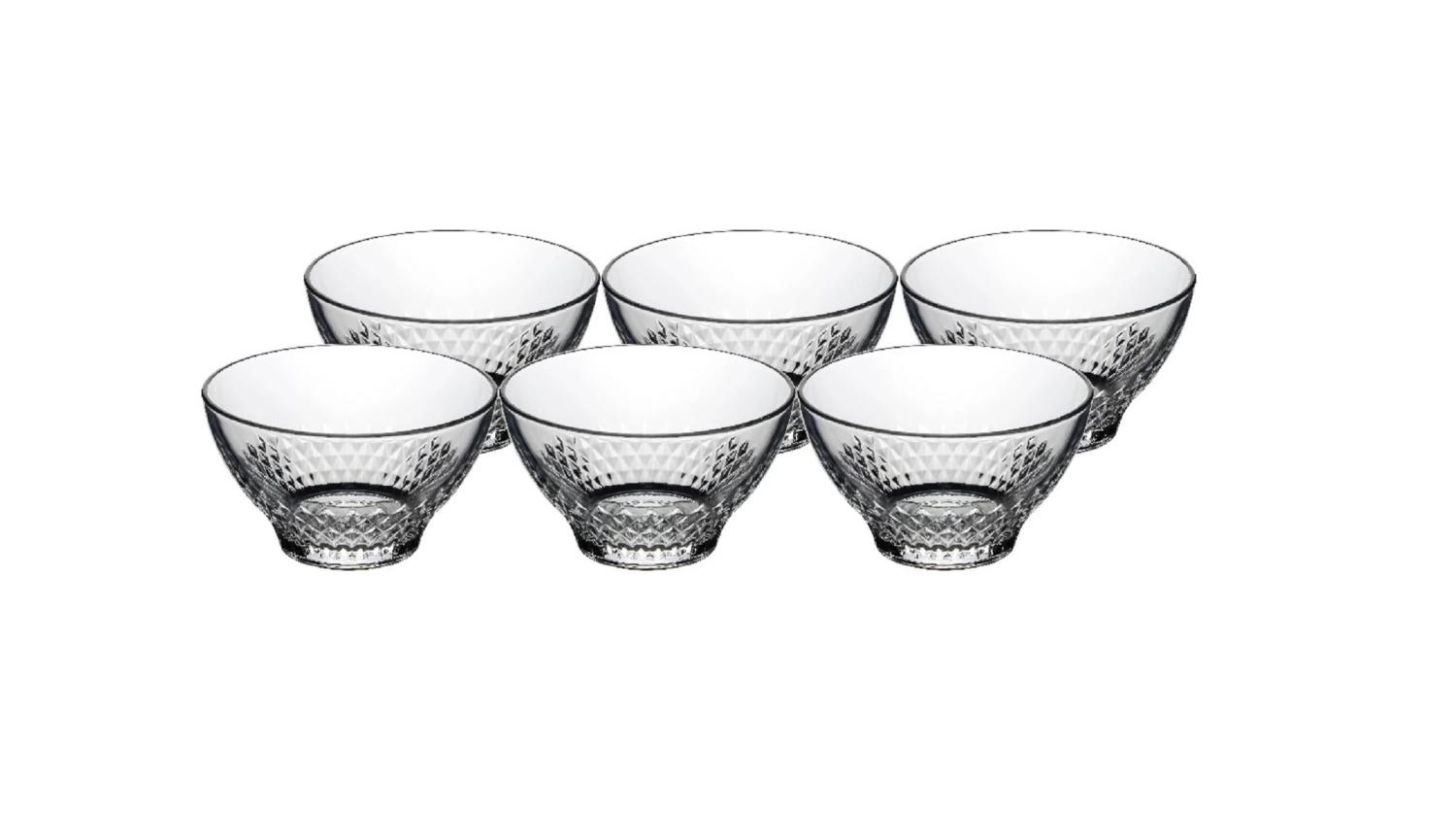 Infinity Schale 6er Set Glasschale Knabberschale Snackschale Desserschal Nusschale Bild 1