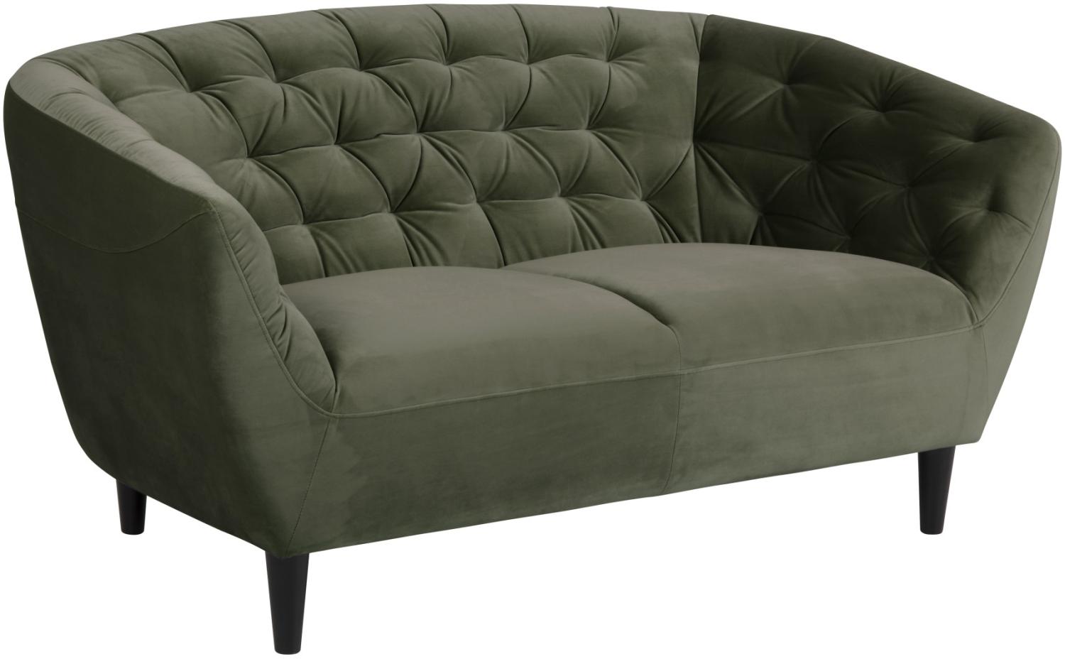 Sofa Rita 2 Personen tannengrün schwarz Couch Wohnzimmer Polstersofa Garnitur Bild 1