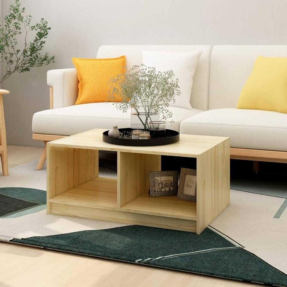 vidaXL Couchtisch 75x50x33,5 cm Massivholz Kiefer 809906 Bild 1