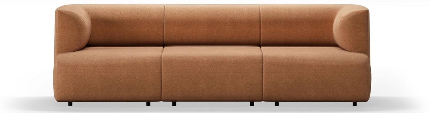 Casa Padrino Luxus Sofa Braun 270 cm - Modulares Wohnzimmer Sofa - Luxus Wohnzimmer Möbel Bild 1