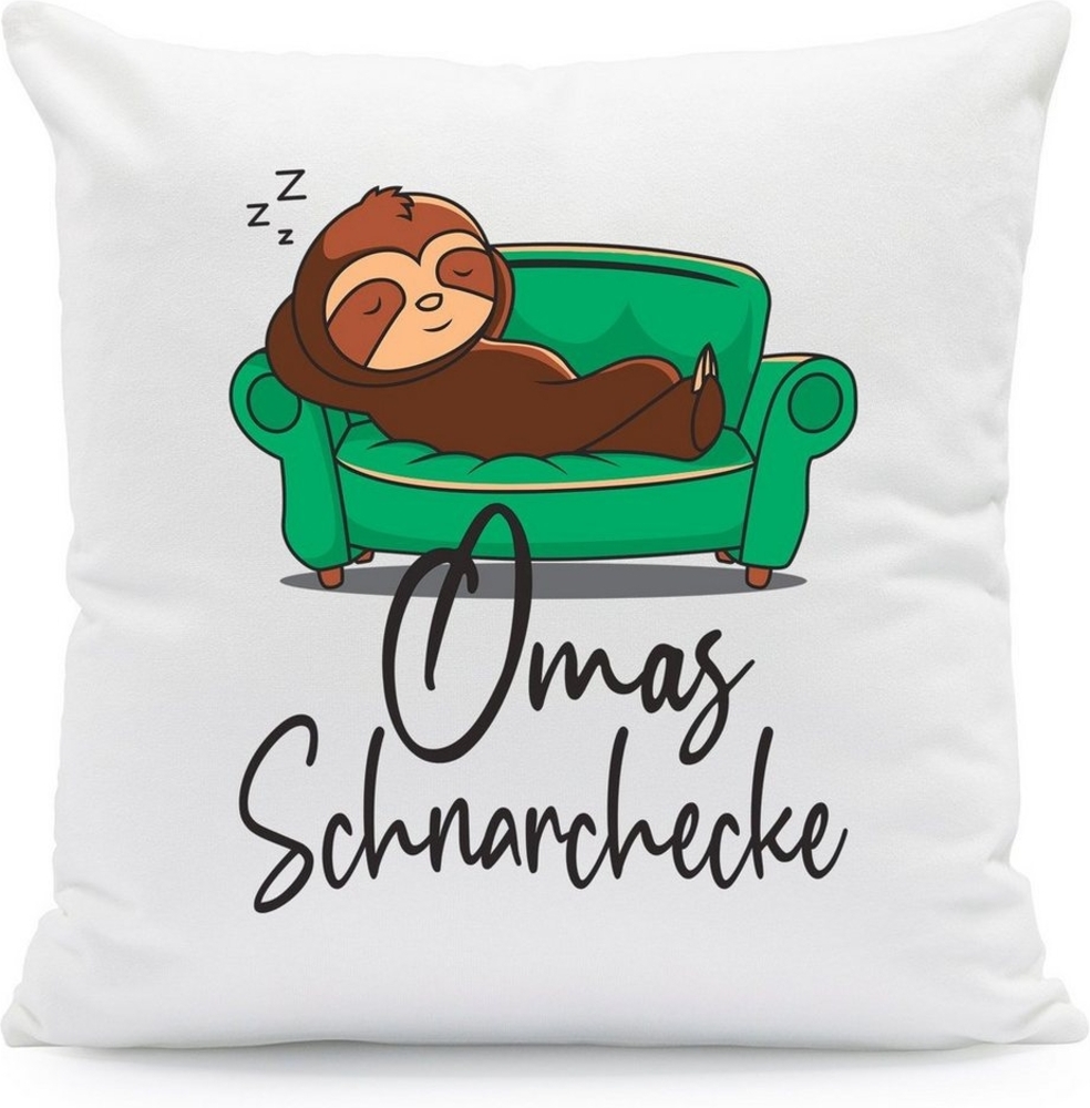 GRAVURZEILE Zierkissen mit Motiv - Schnarchecke - Lustiges Geschenk -, starke Farben ohne verblassen, Maschinenwäsche - Oma - ohne Füllung Bild 1