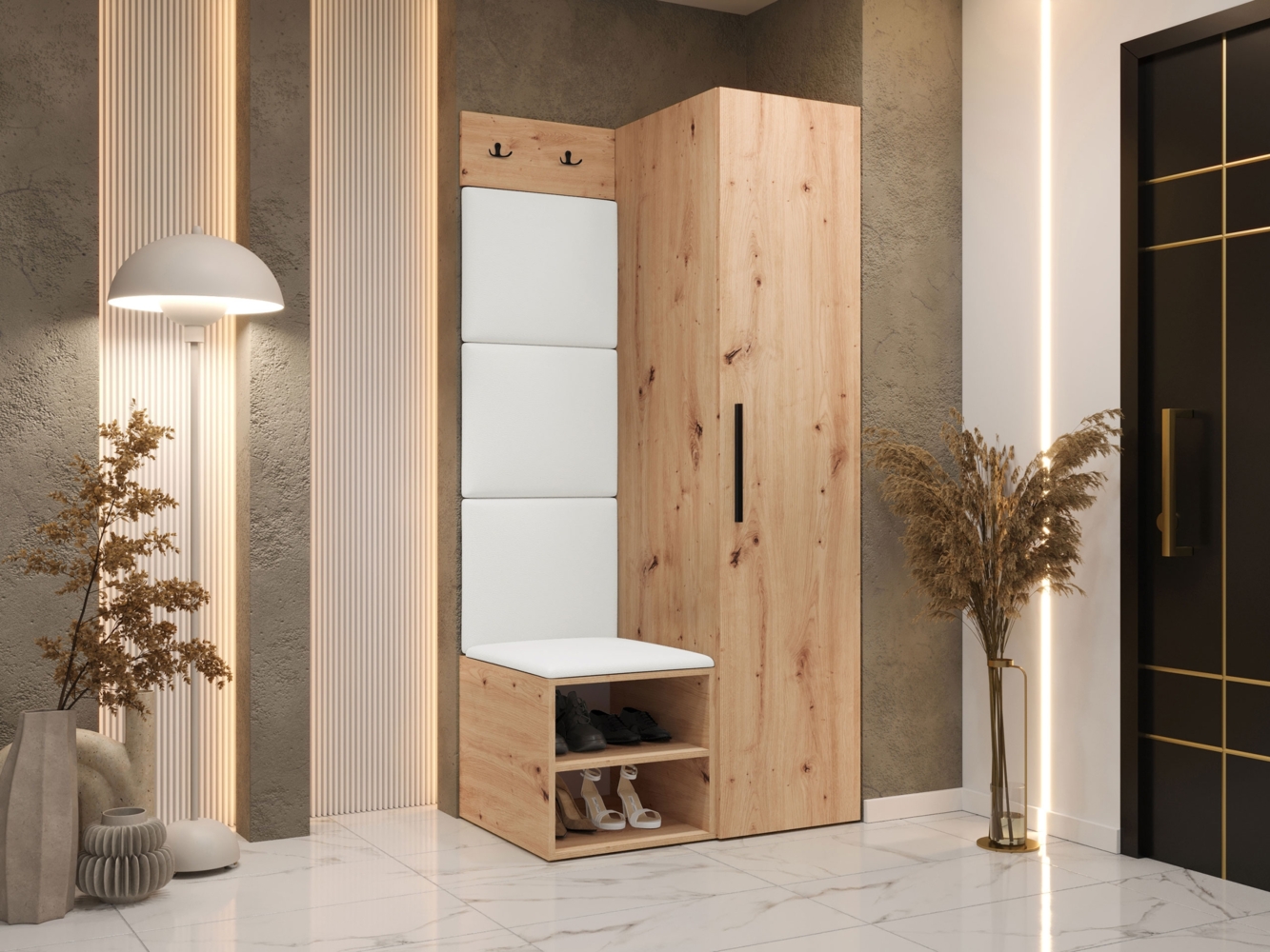 Garderoben-Set Mapreni III (Farbe: Artisan Eiche, Soft 017) Bild 1
