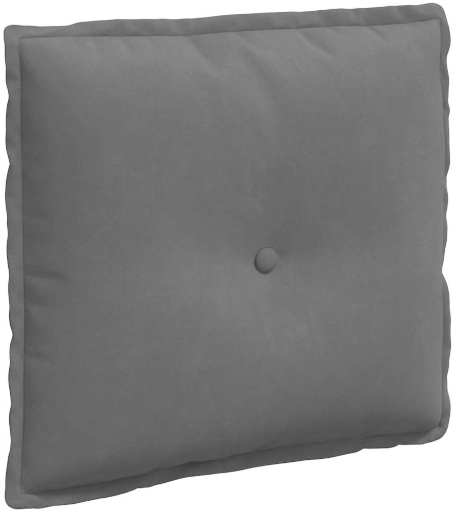 vidaXL Rückenkissen Dunkelgrau 50 x 45 cm Mikrofaserstoff 42014646 Bild 1