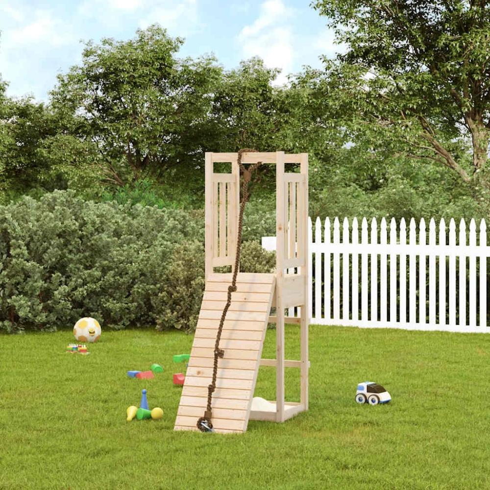 vidaXL Spielturm mit Kletterwand Massivholz Kiefer 3155945 Bild 1