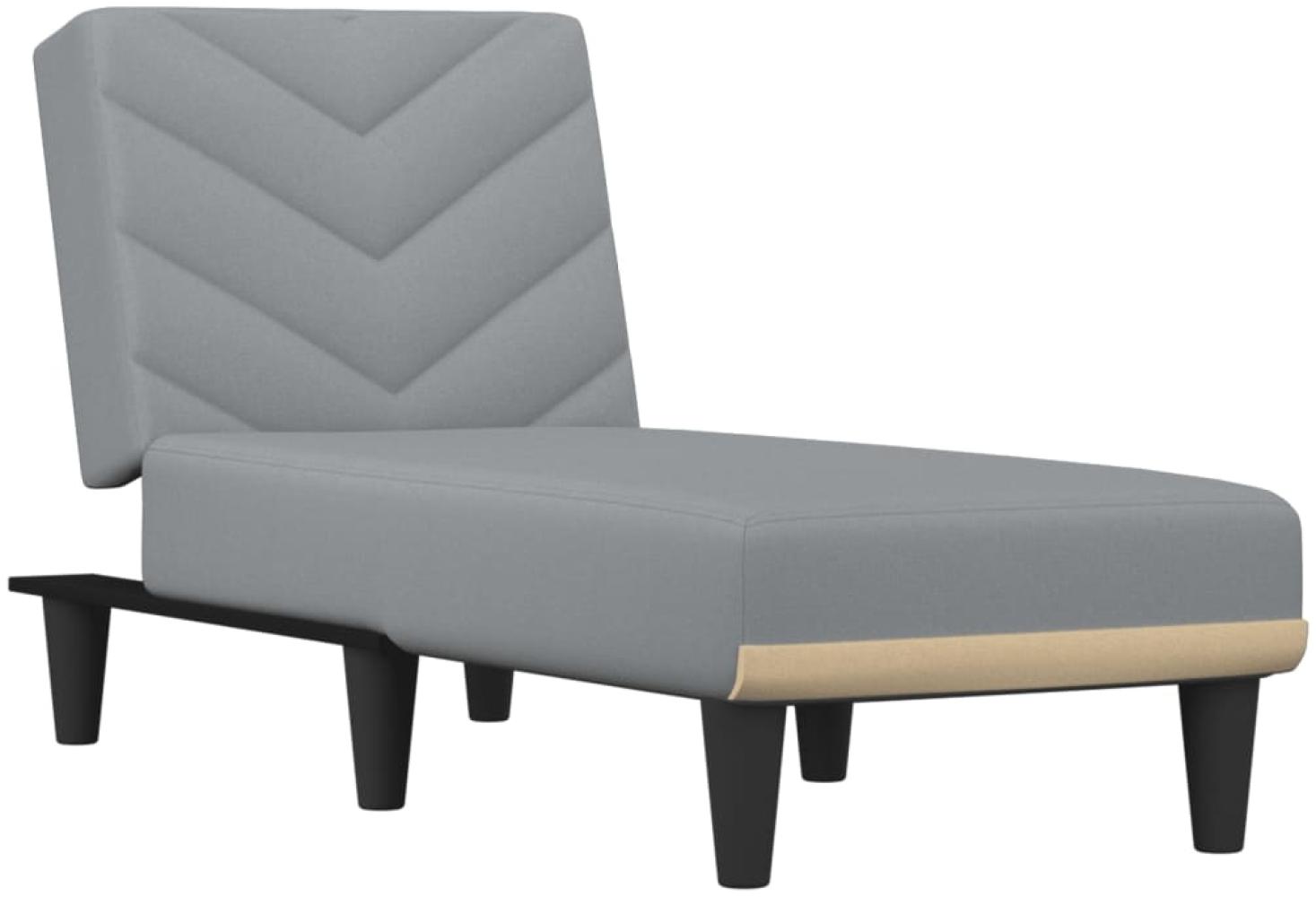 vidaXL Chaiselongue Hellgrau Stoff 352853 Bild 1