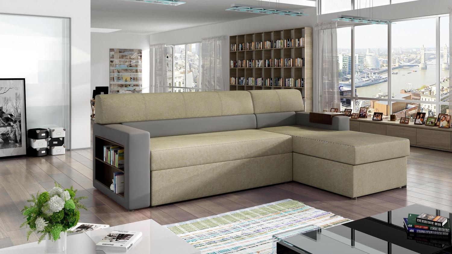 Wohnideebilder Rico Beige Ecksofas & Eckcouches R32 Bild 1