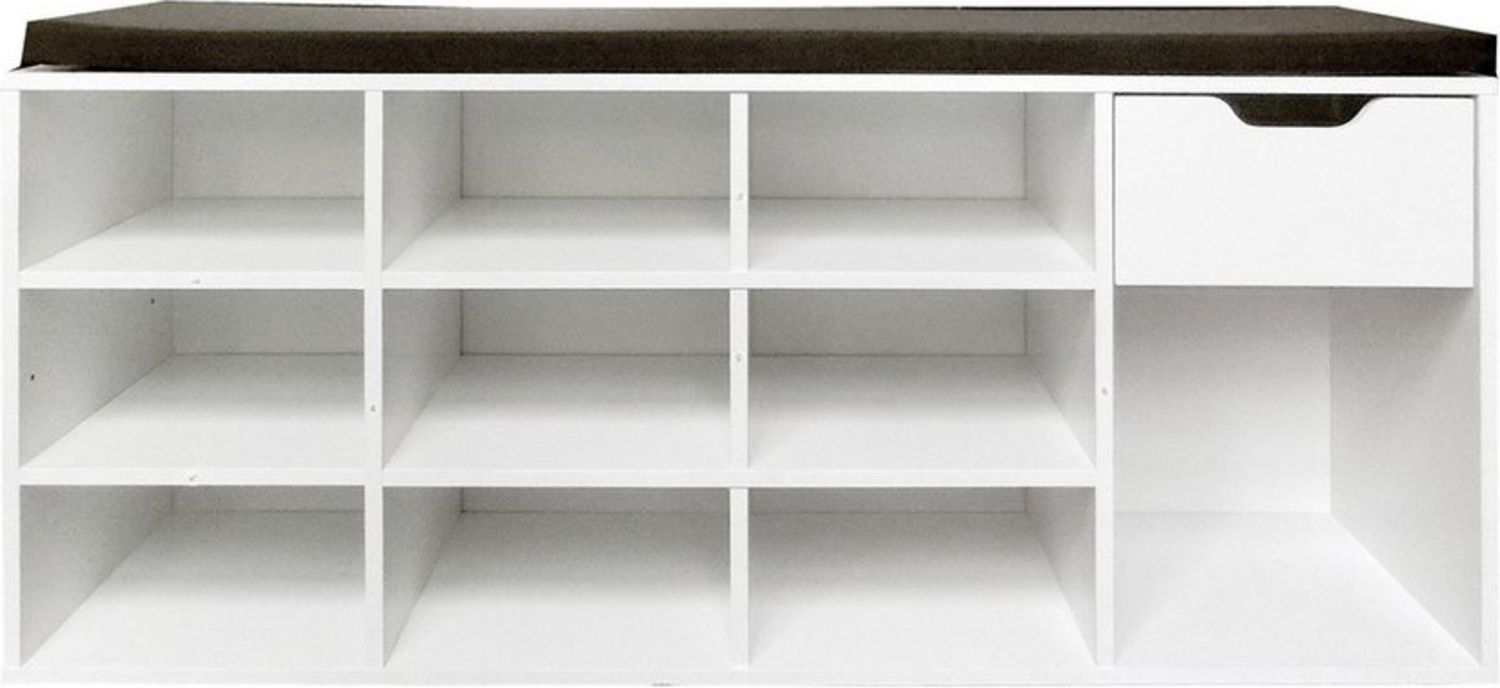 HTI-Living Schuhbank Schuhbank Lisa Weiß (Stück, 1-St, 1 Schuhbank), Schuhregal 10 Fächer Bild 1
