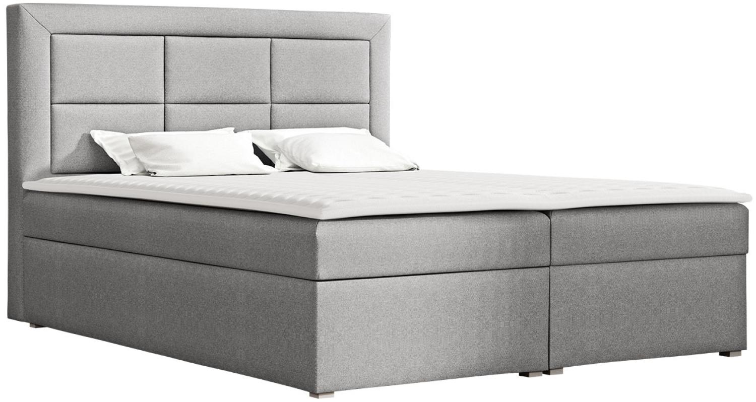 Boxspringbett Classic Box, Hellgrau, 180x200 cm Bild 1