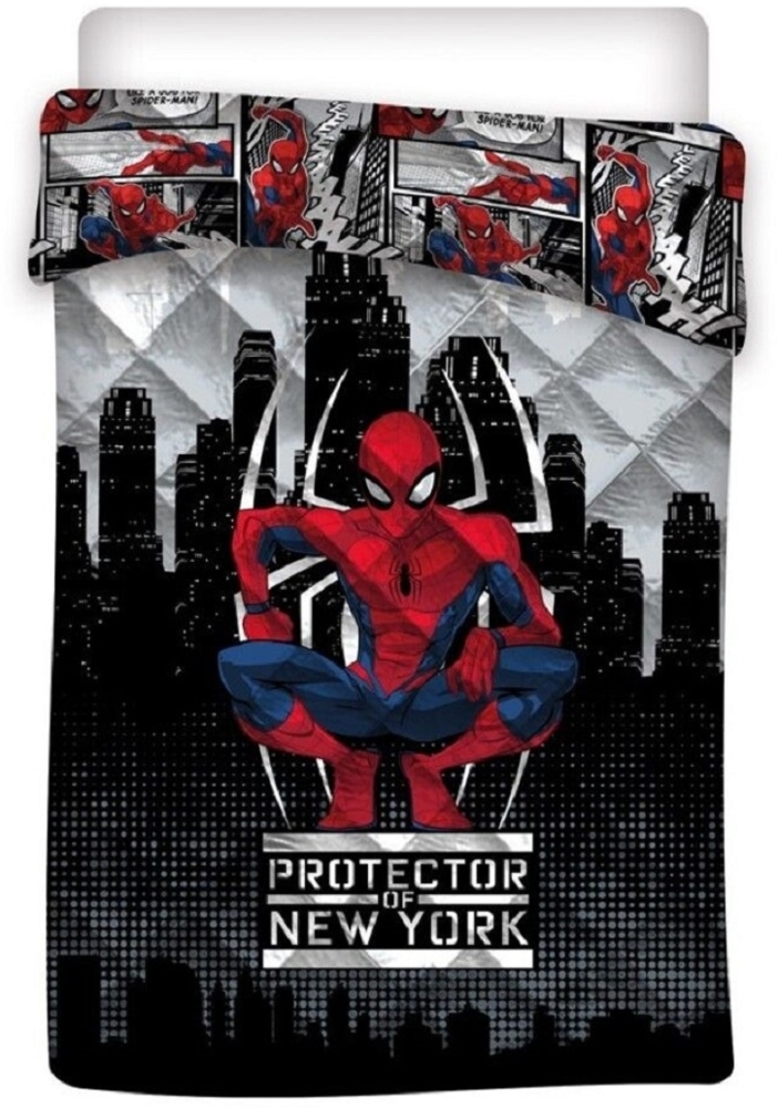 Spiderman Steppdecke Decke 140x200 cm 100% Polyester Kuscheldecke für Kinder Bild 1