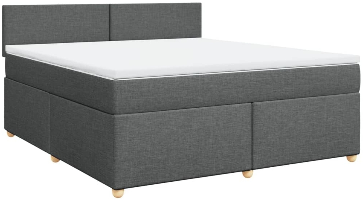vidaXL Boxspringbett mit Matratze Dunkelgrau 180x200 cm Stoff 3286753 Bild 1