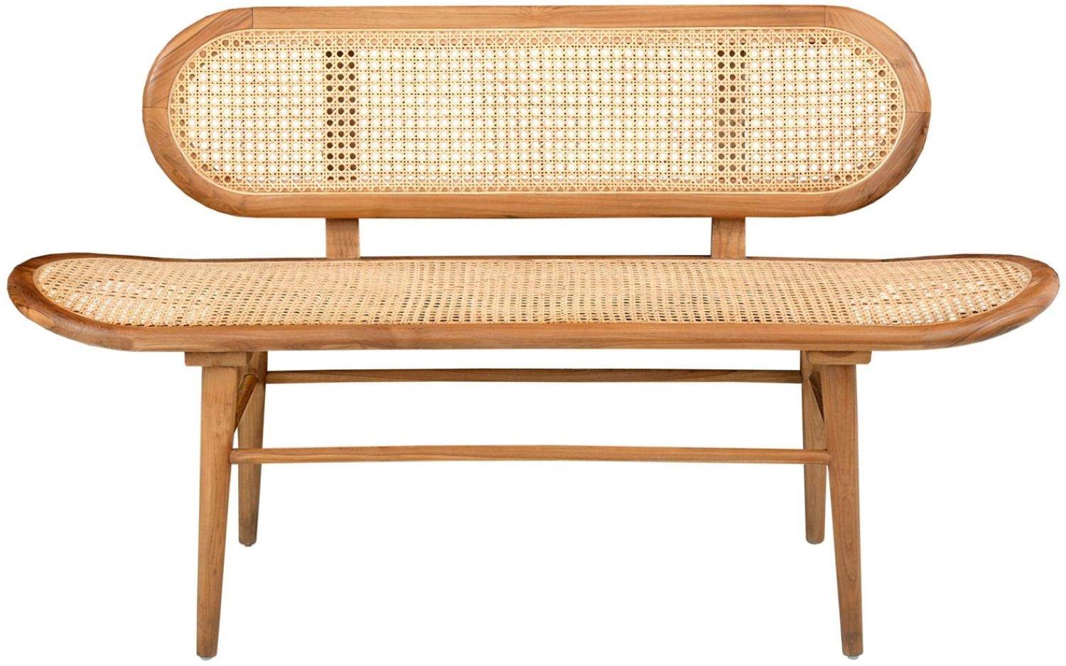 Bank Rattan Teak 50x141x81 cm Braun Bild 1