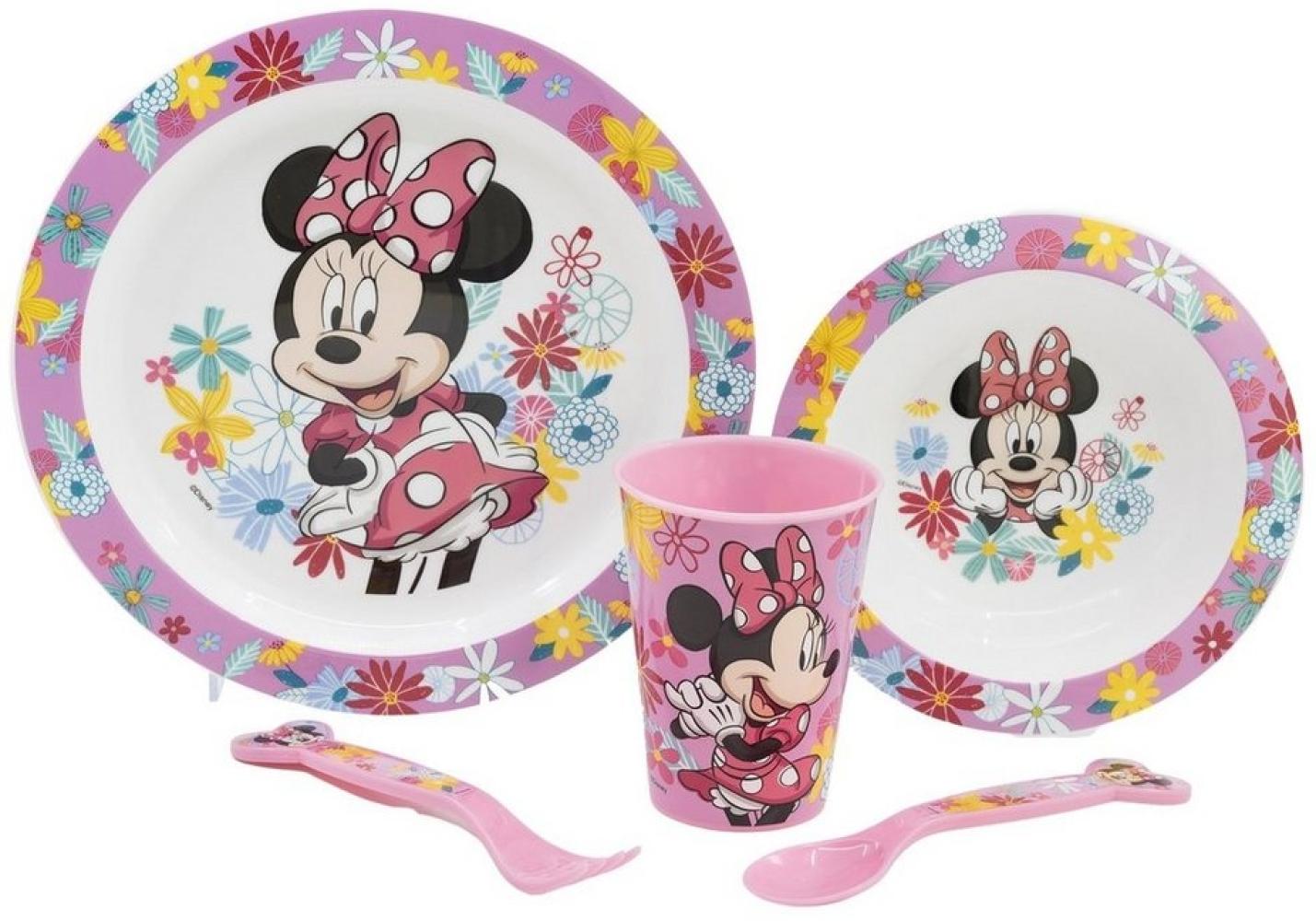 Disney Kindergeschirr-Set Disney Minnie Mouse Kinder Geschirr-Set 5 teilig, 1 Personen, Kunststoff Bild 1