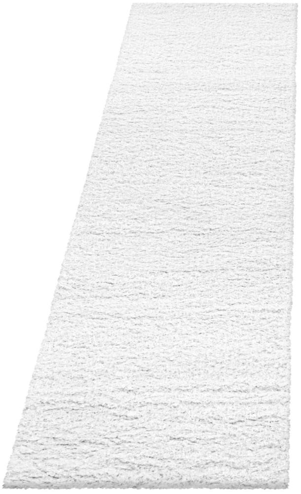 Hochflor Teppich Baquoa Läufer - 60x110 cm - Weiß Bild 1