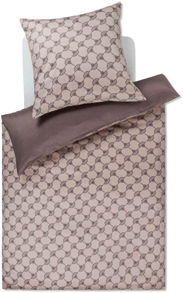 JOOP! Bettwäsche Cornflower Double 4083 17 Taupe Mako Satin 240 x 220 + 2x 80 x 80 cm Bild 1