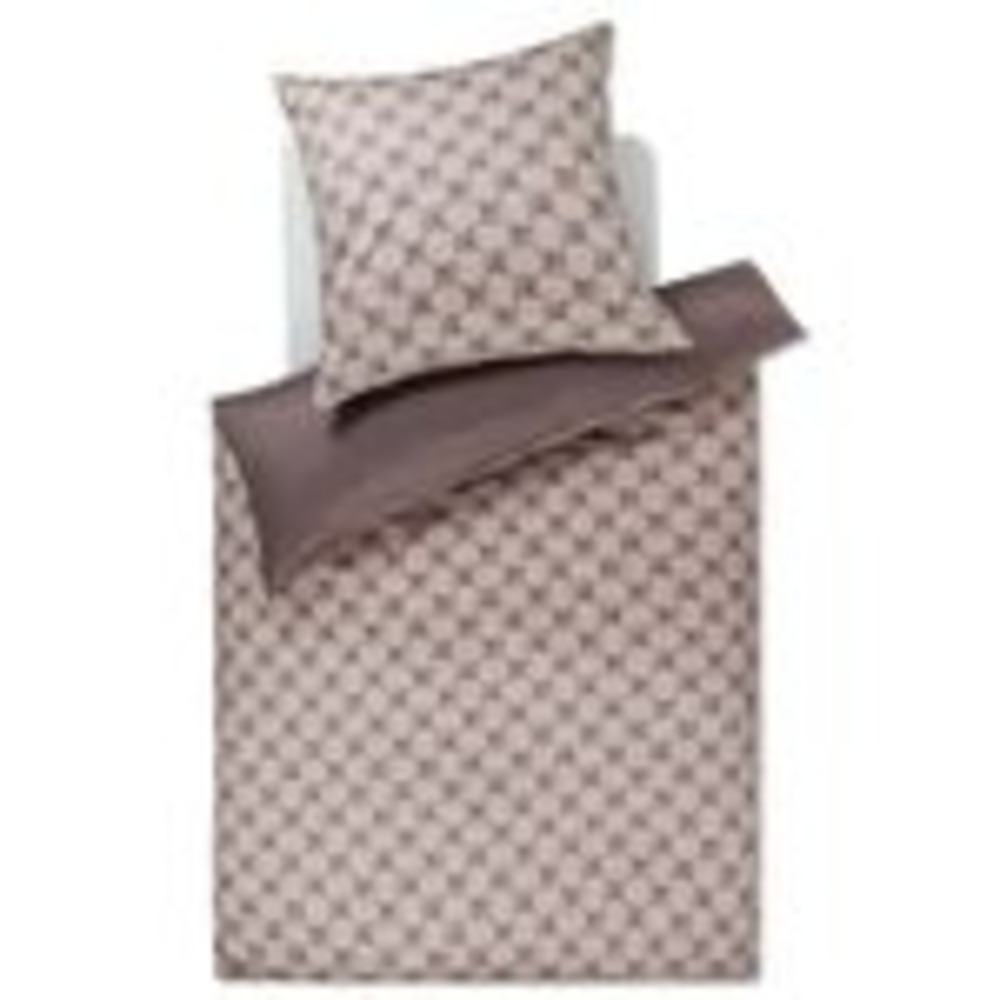 JOOP! Bettwäsche Cornflower Double 4083 17 Taupe Mako Satin 240 x 220 + 2x 80 x 80 cm Bild 1