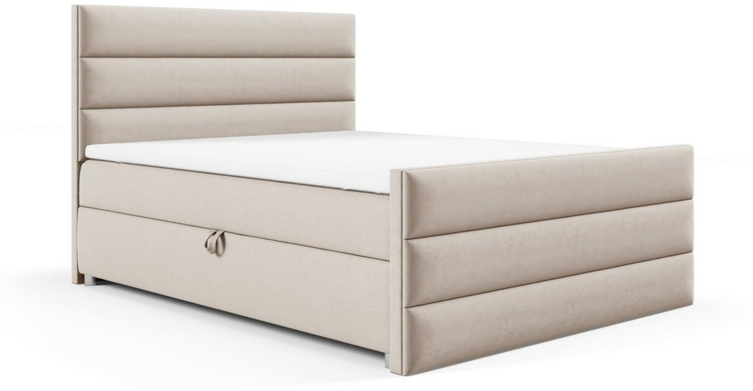 Best for Home Boxspringbett Trinity K-1 LUX – Modern Boxspringbett mit Stauraum & Komfort (140x200 160x200 180x200 200x200 cm), Verschiedene Liefermöglichkeiten, TOP Preis-Leistungs-Verhältnis Bild 1