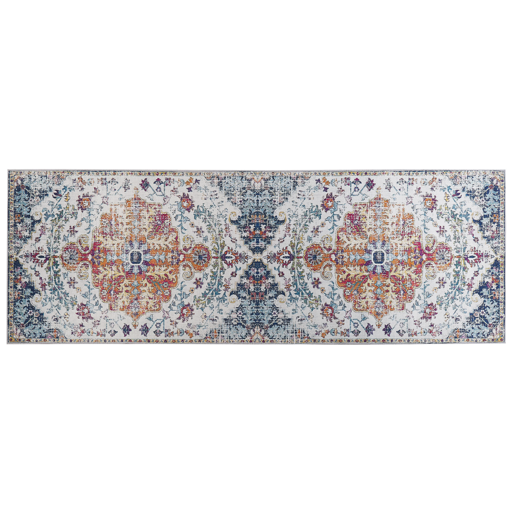 Teppich mehrfarbig orientalisches Muster 70 x 200 cm Kurzflor ENAYAM Bild 1