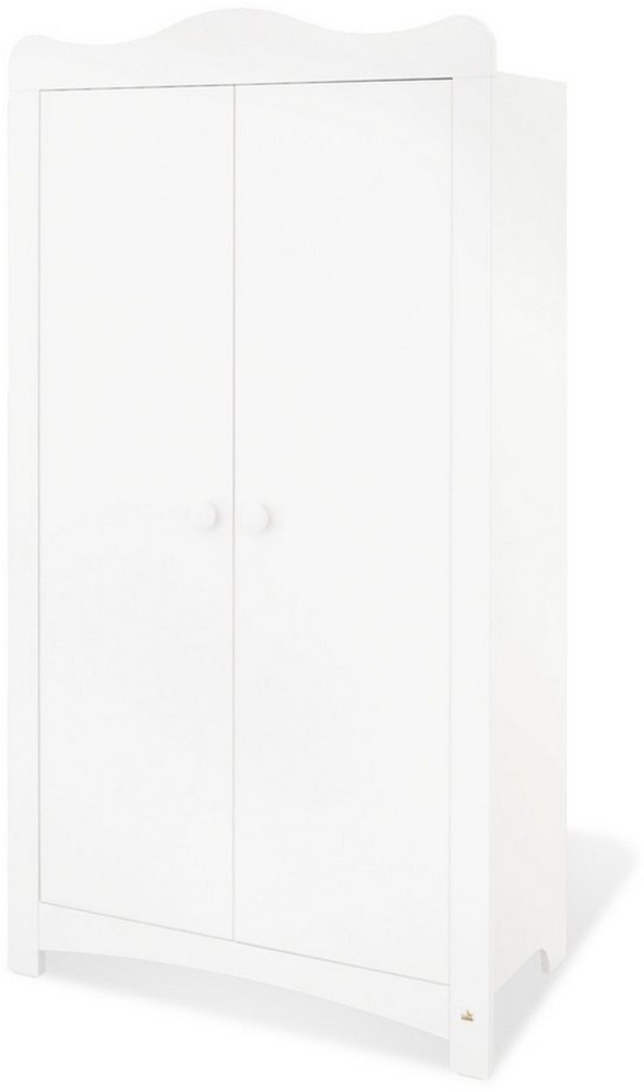 Pinolino 'Florentina' 2-trg. Kleiderschrank, weiß, mit Kleiderstange und 3 Ablagefächern Bild 1