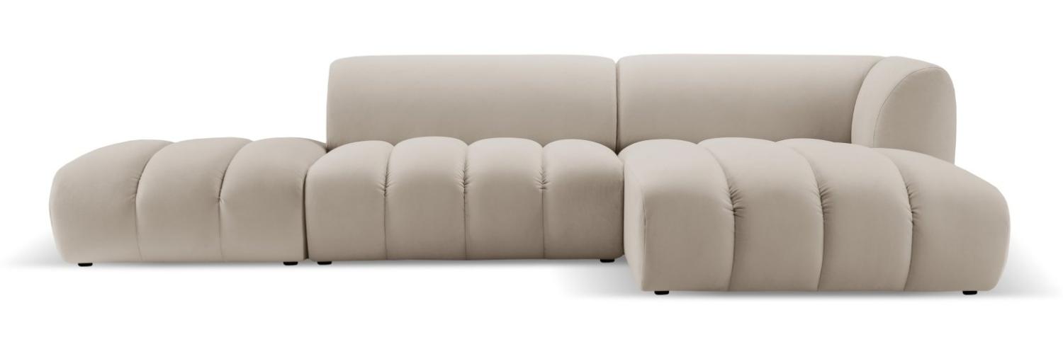 Micadoni Modulares Ecksofa offen Harry 5-Sitzer Rechts Samtstoff Ecru Bild 1