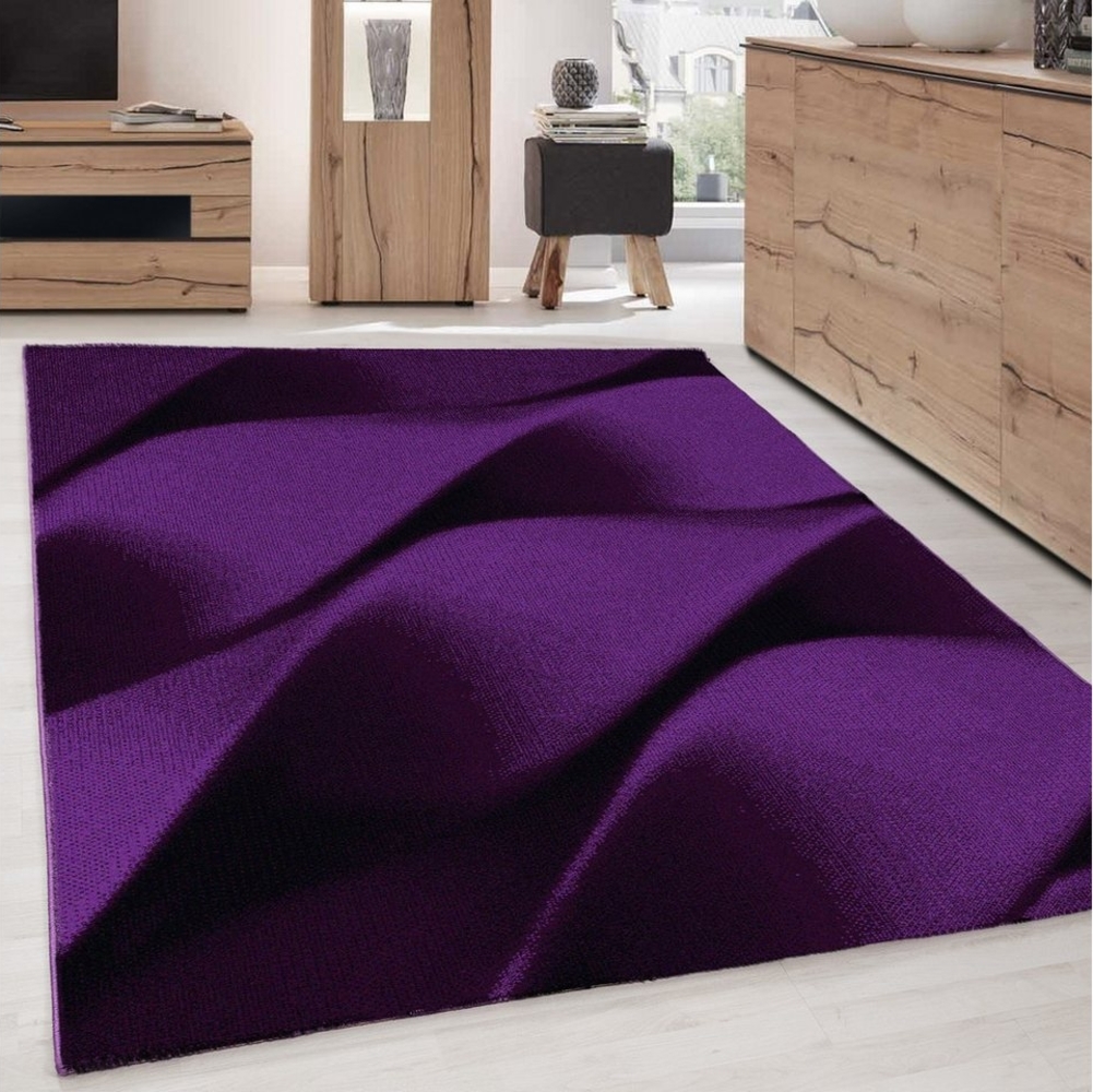 Carpettex Designteppich Abstrakt Wellen Design, Läufer, Höhe: 12 mm, Kurzflor Teppich Wohnzimmer Abstrakt Wellen Design versch. größe Bild 1