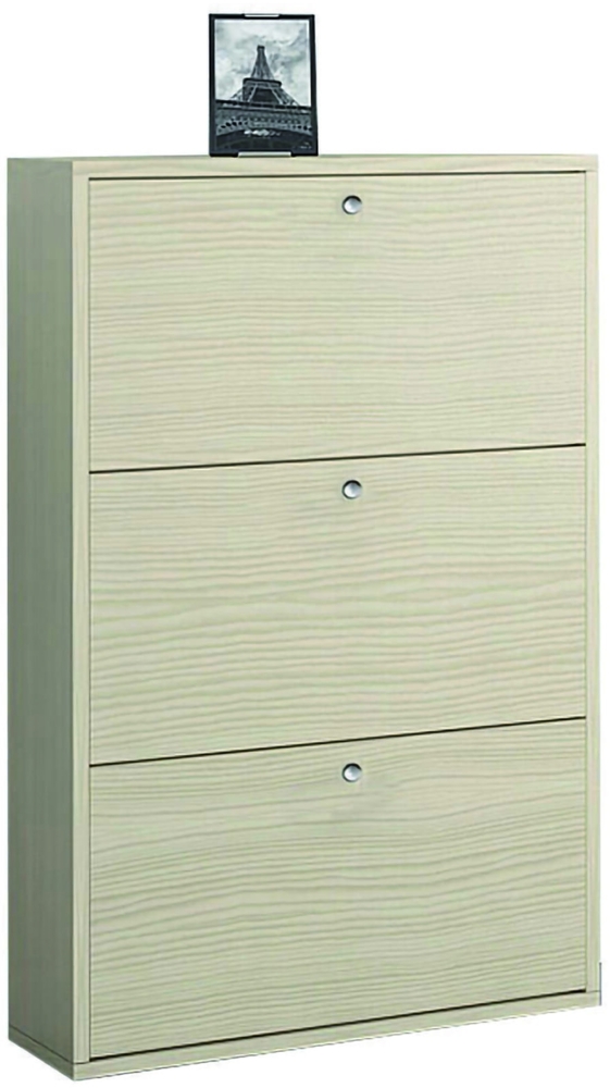 Dmora Schuhschrank Ashobaa, Platzsparendes Schuhregal, Mehrzweck-Eingangsgarderobe, Möbel für Schuhe, Made in Italy, 73x15h110 cm, Eiche Bild 1