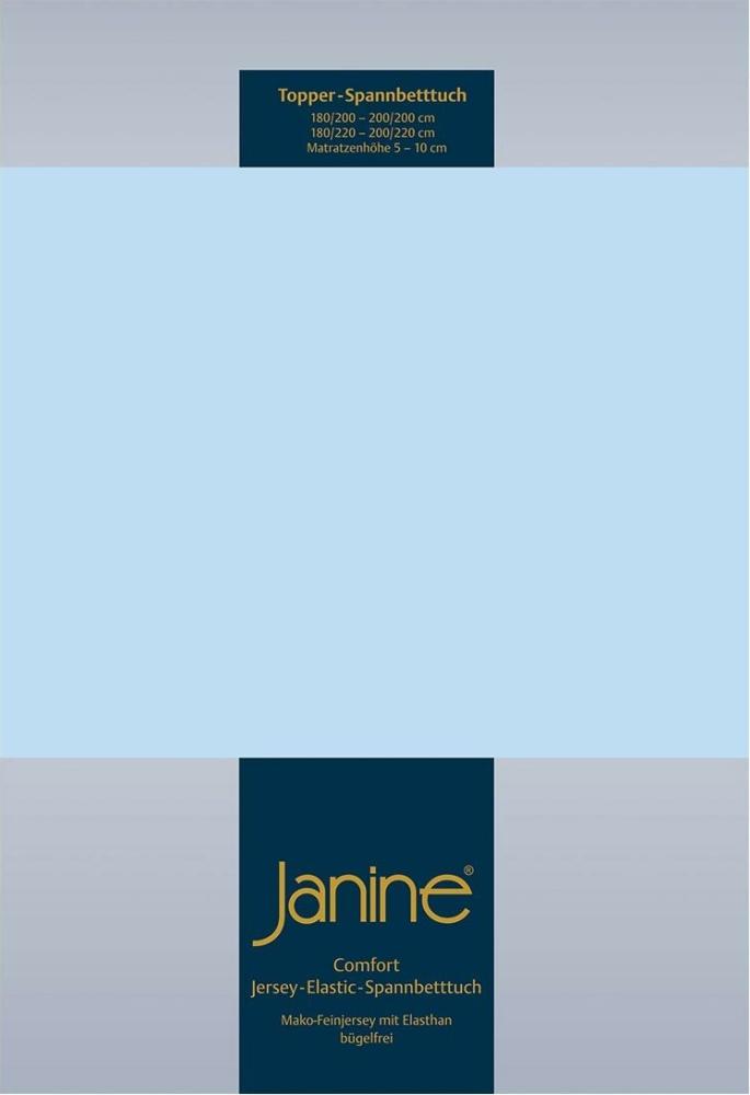 Janine Topper Comfort Jersey Spannbetttuch|140x200 cm - 160x220 cm| hellblau Bild 1