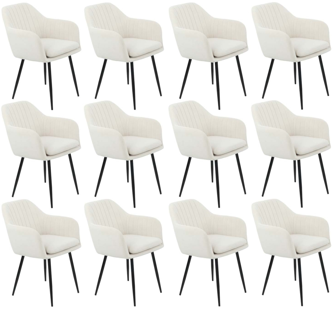 12er Set Sesselstuhl Lia - Samtvelour Creme Bild 1