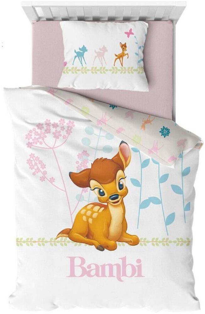 Disney Bambi Bettwäsche - 100 x 140 cm aus 100% Baumwolle Weich und Atmungsaktiv Bild 1