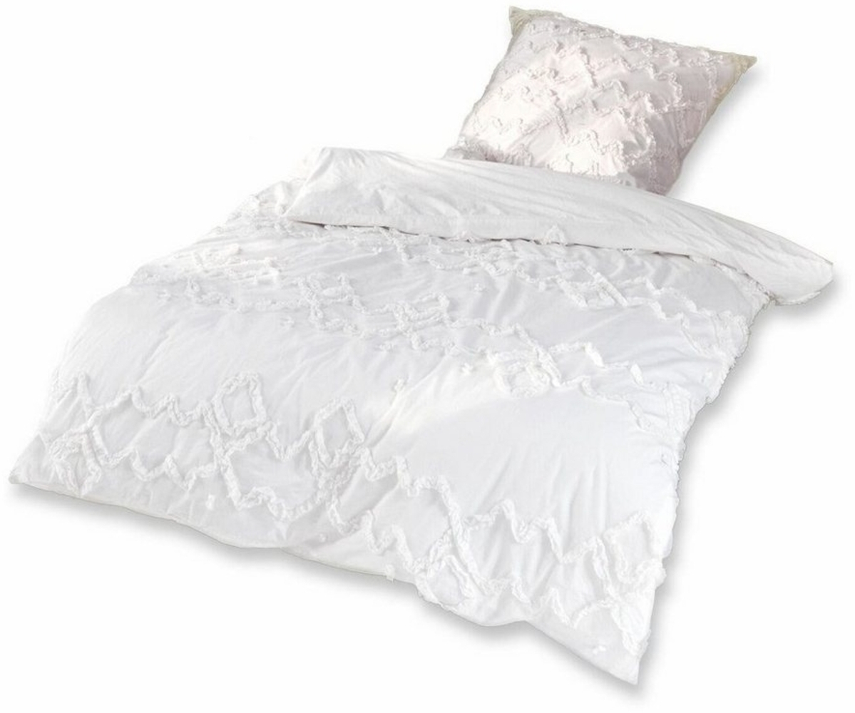 Mirabeau Bettwäsche Bettwäsche Élaine weiß, 100% Baumwolle Bild 1