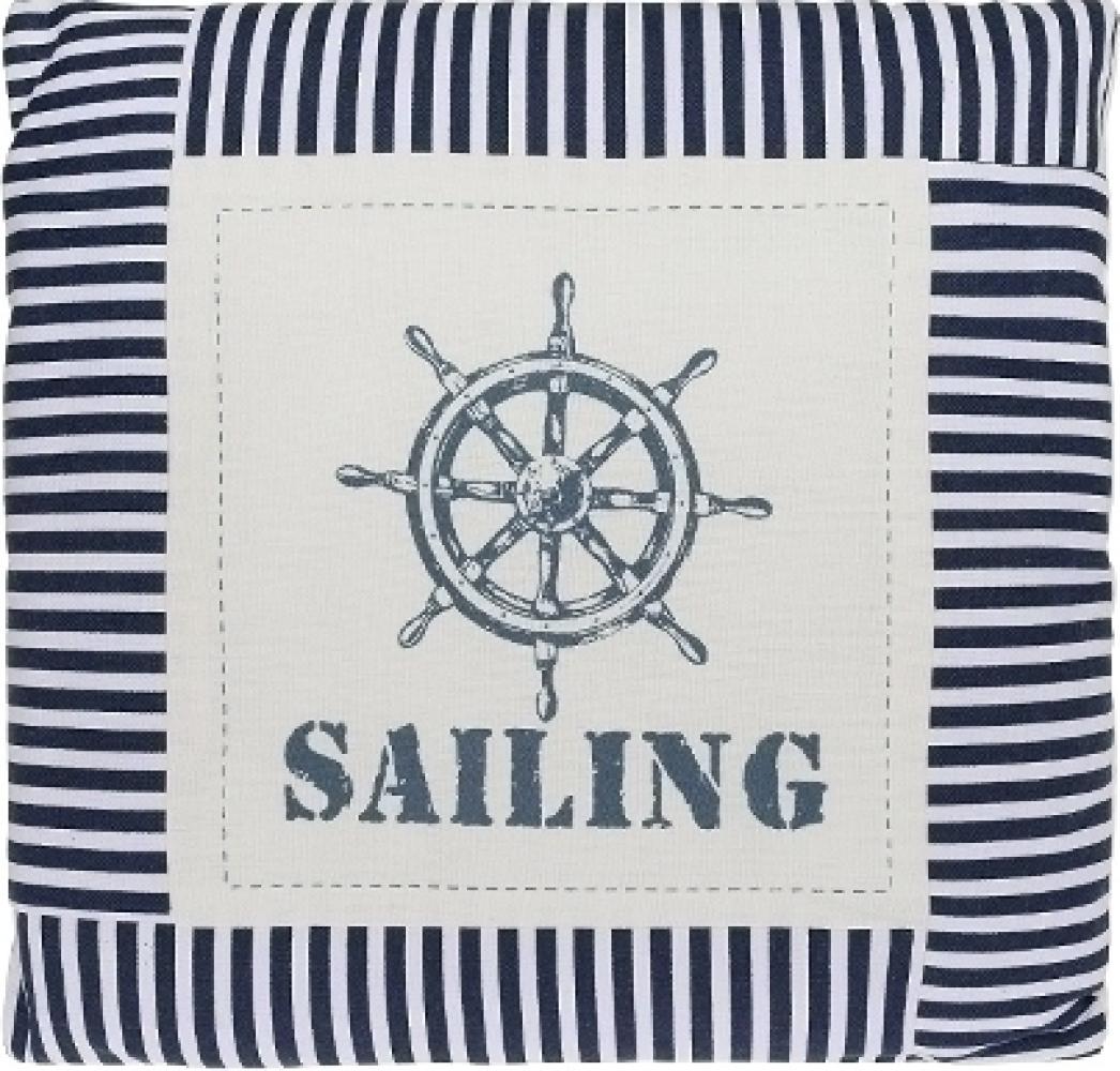 Kissen Sailing Jacob Polyester Weiß&Blau Bild 1