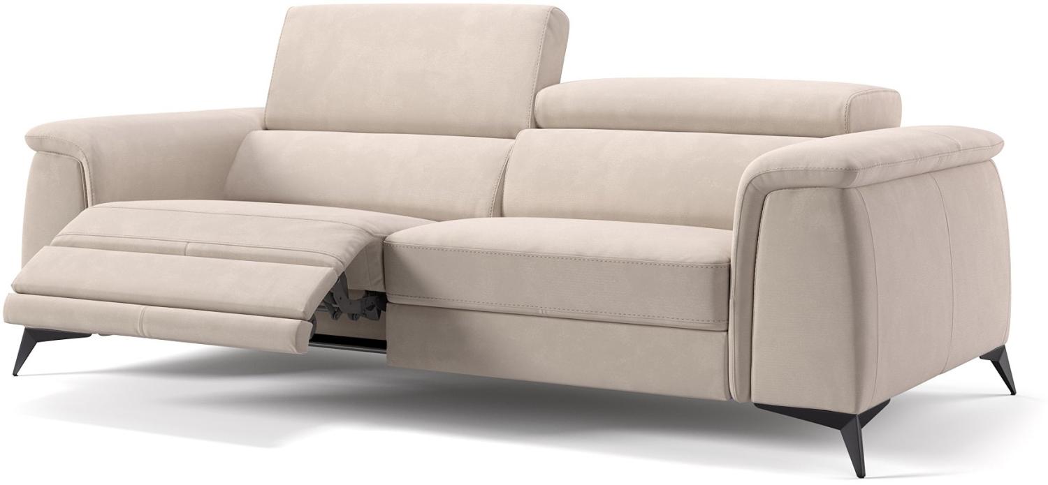 Sofanella Dreisitzer LIVORNO Stoffsofa Couch hochwertig in Creme Bild 1