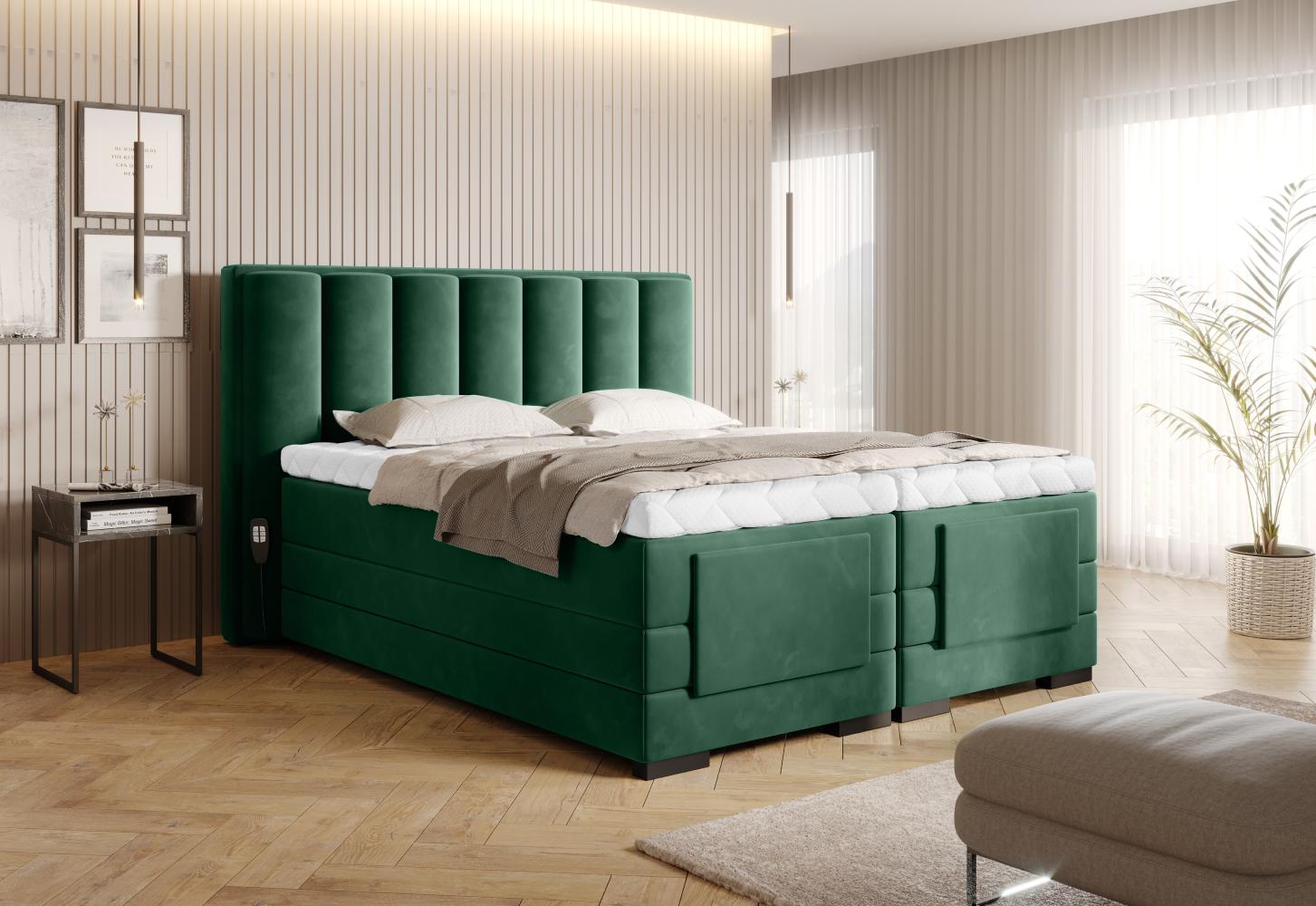 Veros 160x200, Boxspring Bett, Dunkelgrün Bild 1