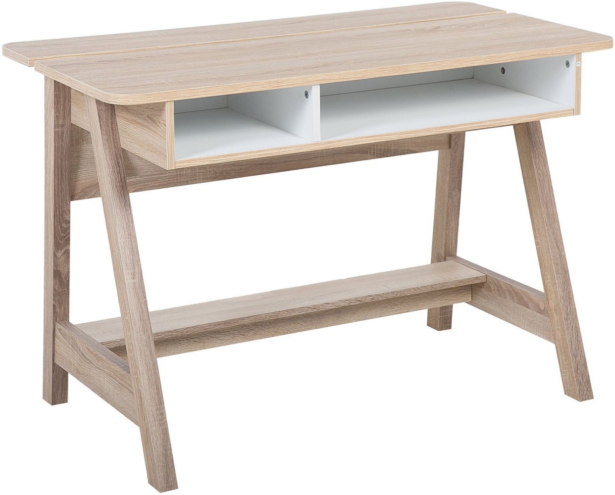 Schreibtisch heller Holzfarbton / weiß 110 x 60 cm JACKSON Bild 1