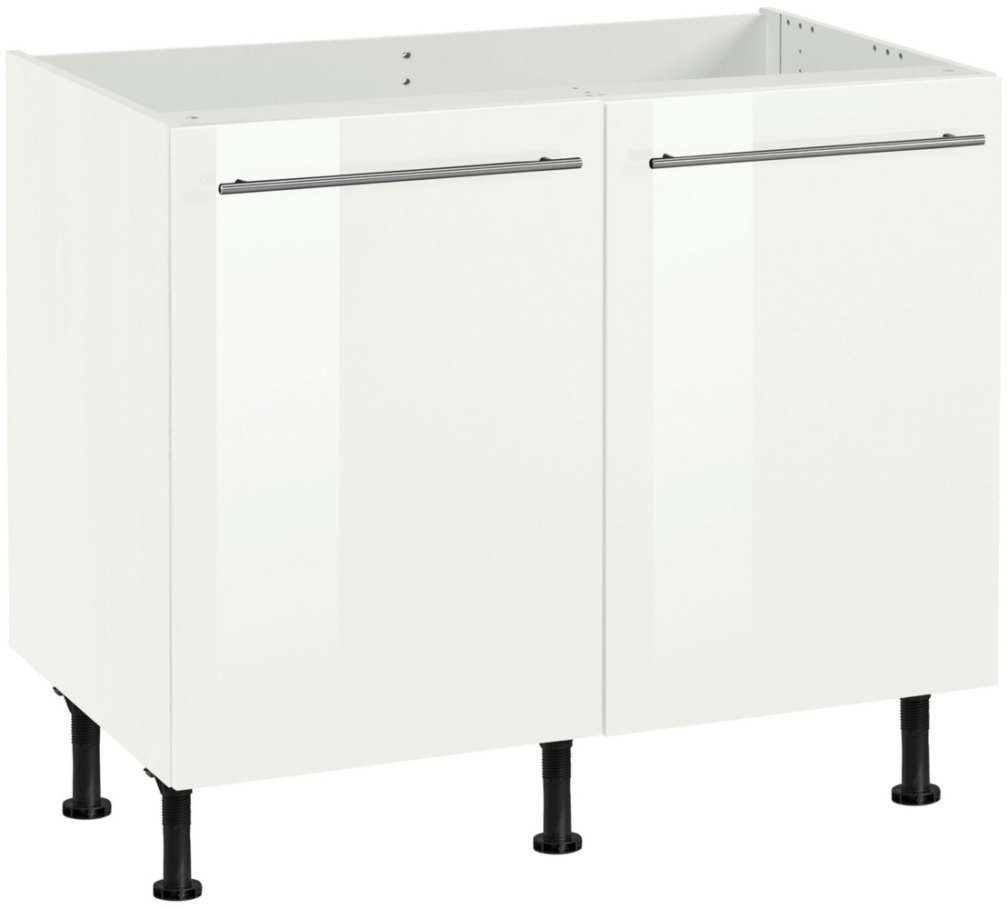 OPTIFIT Spülenschrank Bern 100 cm breit, mit 2 Türen, höhenverstellbare Füße, mit Metallgriffen Bild 1