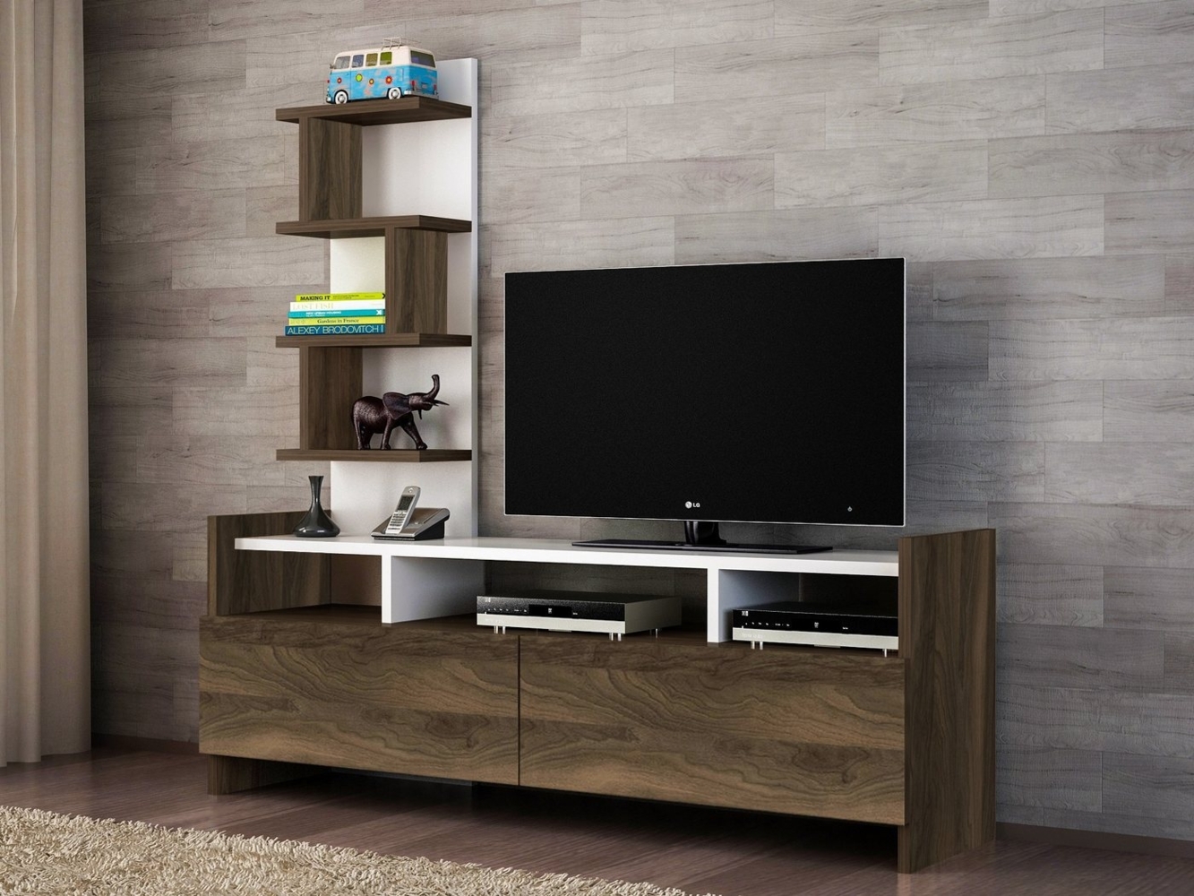 Skye Decor TV-Schrank Schränke, 120x123,6x33 cm, 100% Melaminbeschichtete Partikelplatte Bild 1