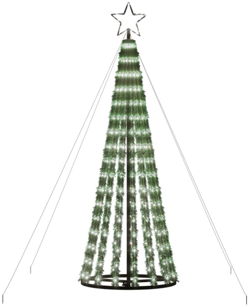 vidaXL Weihnachtsbaum Kegelform 275 LEDs Kaltweiß 180 cm Bild 1