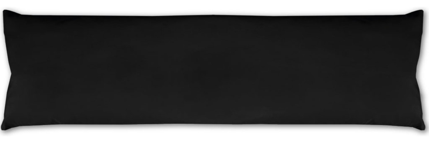 Seitenschläfer Kissenhülle Kissenfüllung Körperkissen, bequem und anschmiegsam in vielen verschiedenen Farben erhältlich (ca. 40x140cm / schwarz - jet black) Bild 1