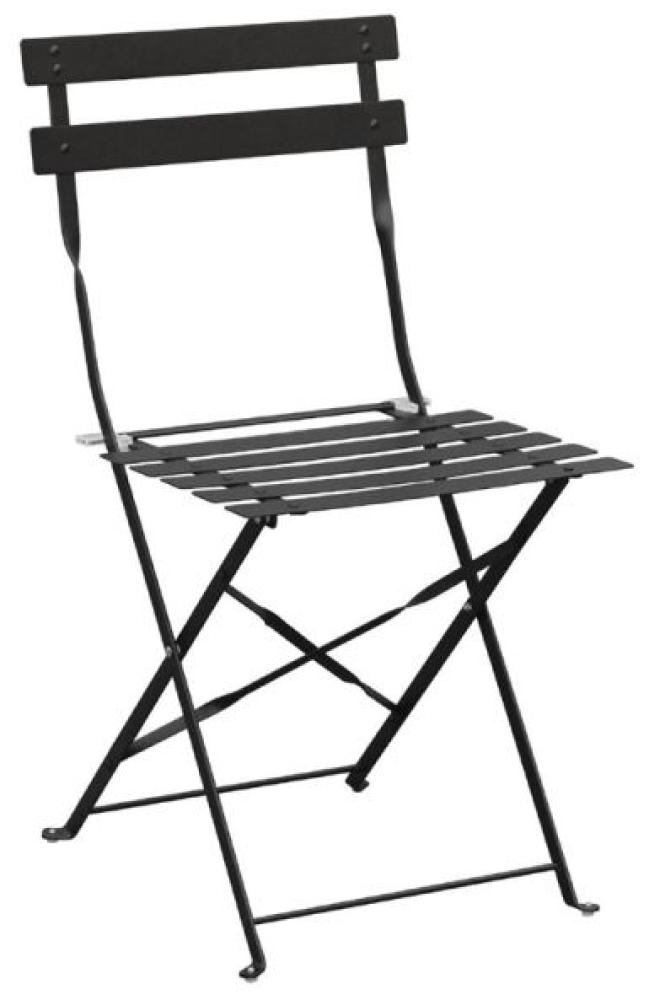 Bolero Klappbare Terrassenstühle Stahl, Schwarz (2 Stück) Bild 1