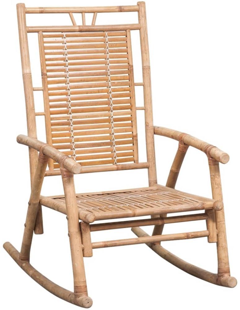 vidaXL Schaukelstuhl mit Kissen Bambus 3063910 Bild 1