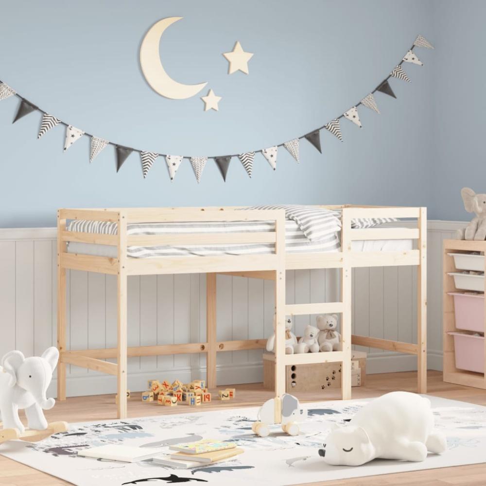 vidaXL Kinderhochbett mit Leiter 90x190 cm Massivholz Kiefer 835892 Bild 1