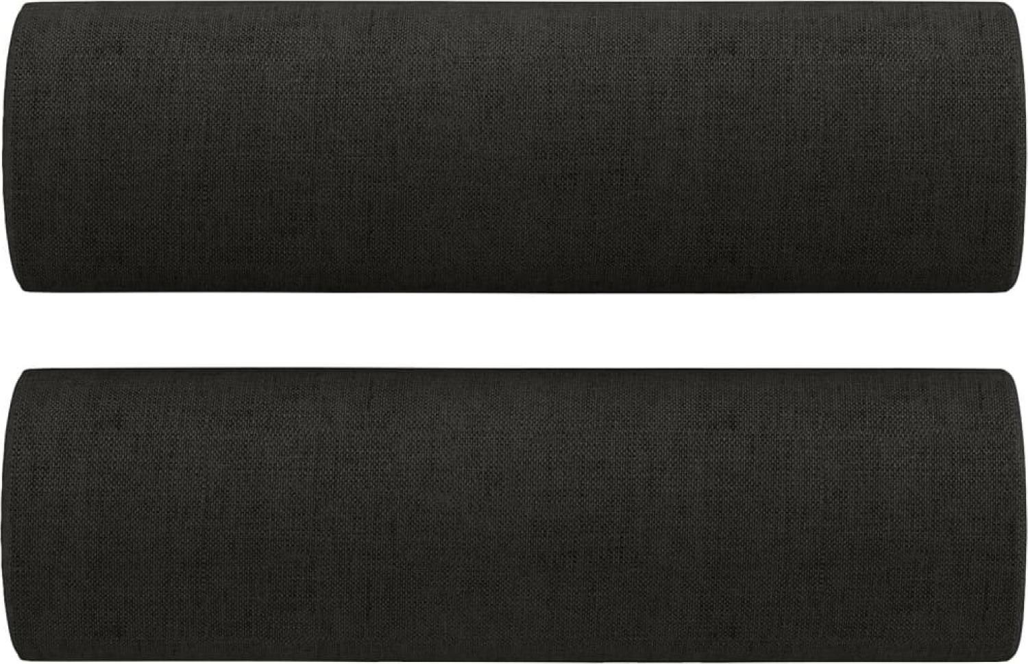 vidaXL Zierkissen 2 Stk. Schwarz Ø15x50 cm Stoff 349505 Bild 1