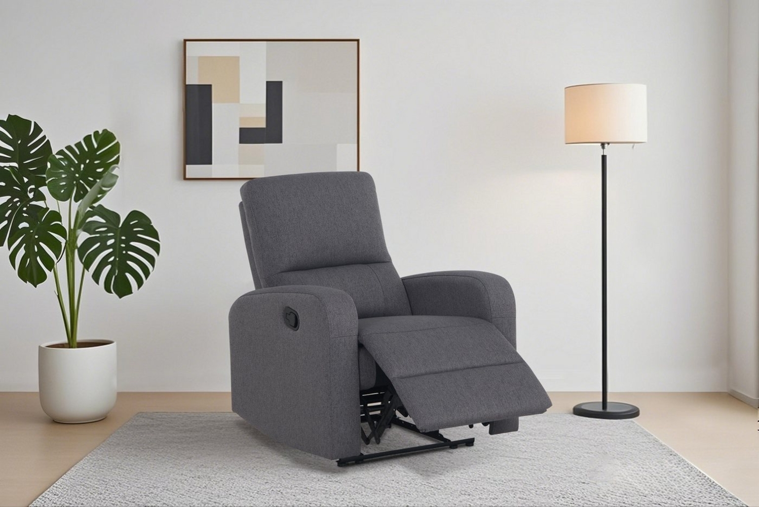 Home affaire Relaxsessel TOURNAY, TV-Sessel mit Recliner - und Liegefunktion, Webstoff, Ruhesessel mit Beinablage, Liegefläche ideal verstellbar 105°-135° Bild 1